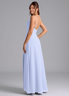 Azazie Sarella Bridesmaid Dresses Lavender A-Line with Pockets Chiffon Dress image5