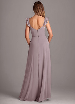 Azazie Kaylyn Brautjungfernkleider A-Linie Gestreift Chiffon Kleid Dämmerung image5