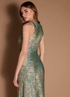 Gelina Platinum Teal Maxi Dress image8