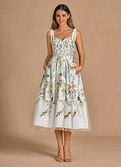 Aurelie Hvid Midikjole image5