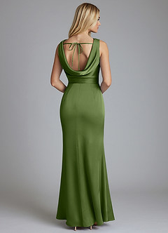 Azazie Tallie Bridesmaid Dresses Juniper Mermaid Pleated Stretch Satin Dress image6