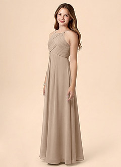 Azazie Ginny Junior Klä av A-Line i Chiffong Plisserad image3