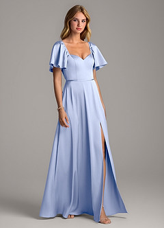 Azazie Chloe Bridesmaid Dresses Ice A-Line Sweetheart Neckline Stretch Satin Dress image5