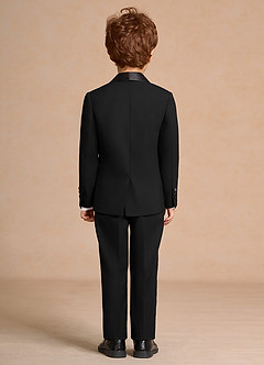 front Lucas Black Boys Shawl Lapel Tuxedos