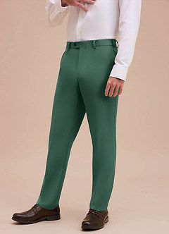 front Ethan Eucalyptus Refined Weave Dress Pants