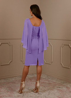 Azazie Mirra Mother of the Bride Dresses Tahiti Sheath Scoop Pleated Chiffon Dress image3