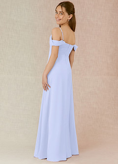 Azazie Kaitlynn Junior Lavender A-Line Off the Shoulder Chiffon Dress image5