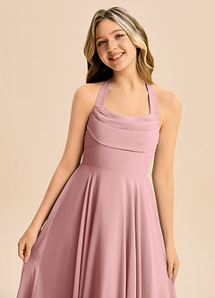 Azazie Kady Junior Dusty Rose A-Line Sweetheart Neckline Chiffon Dress image6