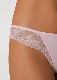 front Low Rise Lace Panel Briefs （One piece）