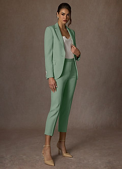 front Kennedy Matcha Structured Stretch Dress Pants