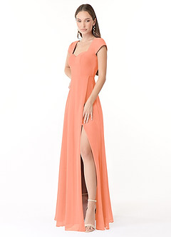 Azazie Hainsly Bridesmaid Dresses Sunset A-Line Sweetheart Neckline Chiffon Dress image3