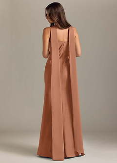 Azazie Kinsley Bridesmaid Dresses Bronzer Mermaid Side Slit Stretch Satin Dress image2