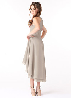 Azazie Linna Junior Frost A-Line Pleated Chiffon Dress image2