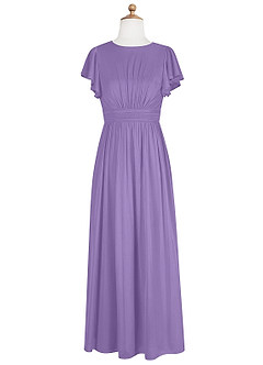 Azazie Mosley Junior Tahiti A-Line Ruched Mesh Dress image7