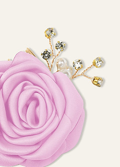 front Set di forcine per capelli in raso opaco con rose abbinate