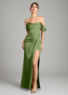 Azazie Johana Bridesmaid Dresses Juniper Mermaid Off the Shoulder Stretch Satin Convertible Dress image6