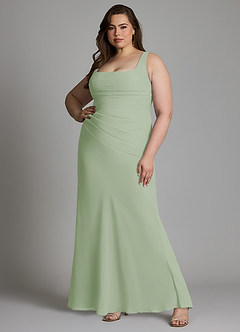 Azazie Agustina Bridesmaid Dresses Dusty Sage Mermaid Corset Chiffon Dress image8