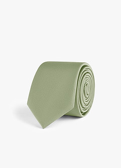 front Stretch Satin Skinny Tie