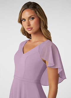 Azazie Jamie Bridesmaid Dresses Wisteria A-Line Chiffon Dress image6