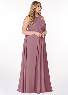 Azazie Kaleigh Bridesmaid Dresses Vintage Mauve A-Line Pleated Chiffon Dress image10