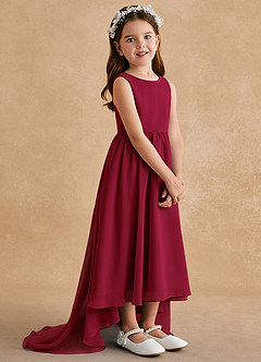 Azazie Pip Flower Girl Klänningar Klänning A-Line i Chiffong Ärmlös image2
