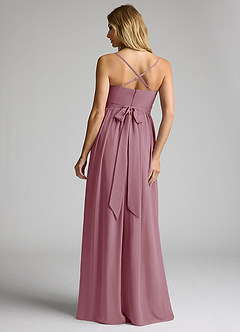 Azazie Llana Maternity Bridesmaid Dresses A-Line Chiffon Floor-Length Dress image2