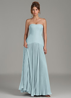 Azazie Yuliana Bridesmaid Dresses Mist A-Line Strapless Chiffon Dress image6