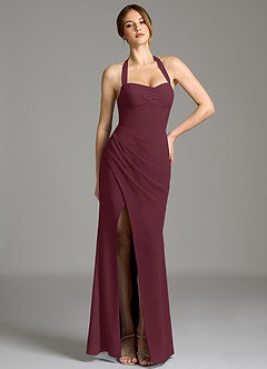 Azazie Serenity Bridesmaid Dresses Cabernet Mermaid Sweetheart Neckline Chiffon Dress image1