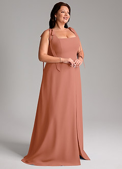 Azazie Debra Bridesmaid Dresses MAI TAI A-Line with Pockets Chiffon Convertible Dress image12