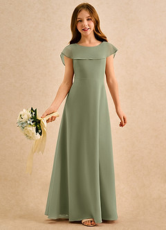 Azazie Kittie Girls Formal Flower Girl Klänningar Klänning A-Line i Chiffong image1