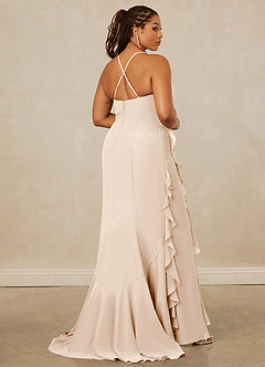 Christian Siriano Bridal for Azazie 1006 Bridesmaid Dresses White Alabaster Mermaid Ruched Chiffon Dress image15