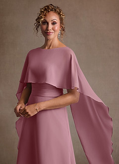 Azazie Marilla Mother of the Bride Dresses Vintage Mauve A-Line Pleated Chiffon Dress image8