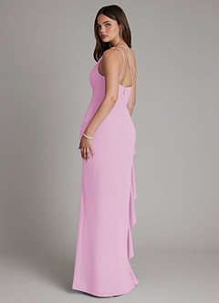 Azazie Latrice Suknie dla druhen Osłona Marszczony Szyfon Do ziemi Sukienka image6