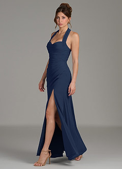 Azazie Destiny Bridesmaid Dresses Dark Navy Mermaid Sweetheart Neckline Chiffon Dress image5
