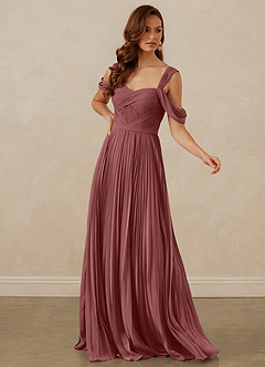Christian Siriano Bridal for Azazie 1013 Bridesmaid Dresses Amethyst A-Line Off the Shoulder Chiffon Dress image7