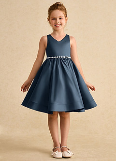 Azazie Julietta Flower Girl Dresses Neptune Ball-Gown Convertible Tulle Dress image9