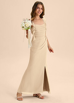 Azazie Jessamine Junior Klä av Sjöjungfru i Chiffong Älskling Halsringning image4