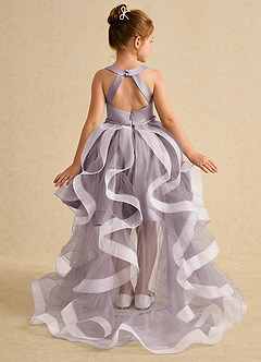 Azazie Julietta Flower Girl Dresses Dusk Ball-Gown Convertible Tulle Dress image1