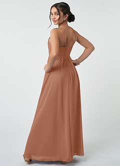 Azazie Leighton Junior Bronzer A-Line Pleated Chiffon Dress image5