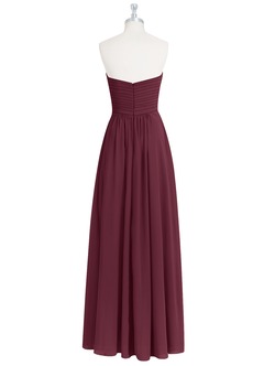Azazie Yazmin Bridesmaid Dresses Cabernet A-Line Sweetheart Neckline Chiffon Convertible Dress image9