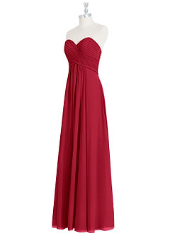 Azazie Yazmin Bridesmaid Dresses Scarlet A-Line Sweetheart Neckline Chiffon Convertible Dress image10