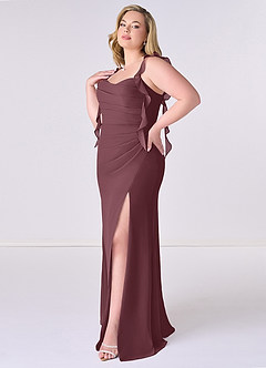 Barbie ♥ Azazie Bridesmaid Dresses Sangria Mermaid Corset Chiffon Dress image9