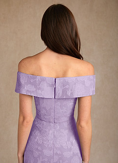 Azazie Medford vestidos de madre de la novia Vestido de Lila de Devorado Floral de Corte en A con Vestidos sin tirantes image8