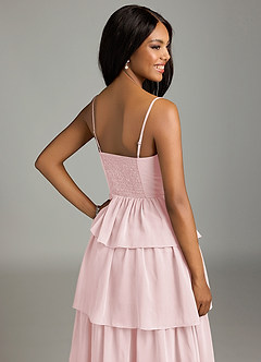 Azazie Kaiden Bridesmaid Dresses Blushing Pink A-Line Sweetheart Neckline Chiffon Dress image7