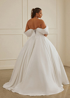 Christian Siriano Bridal for Azazie 2013 Wedding Dresses Drop Wasit Stretch Satin and Organza Ball Gown image14