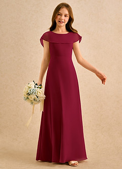Azazie Kittie Girls Formal Flower Girl Klänningar Klä A-Line i Chiffong image6