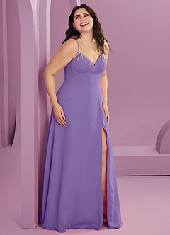 Barbie ♥ Azazie Robes de demoiselle d'honneur Robe Trapèze en Mousseline de soie avec poches Tahiti image9