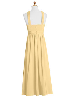 Azazie Jiya Junior Robe Trapèze en Satin extensible Plissée Beurre image6