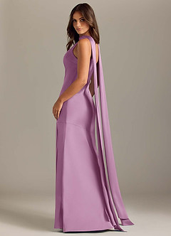 Azazie Kinsley Brautjungfernkleider Meerjungfrau-Linie Seitliche Cut-Outs Stretch-Satin Kleid Blauregen image6