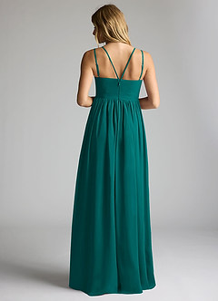 Azazie Emree Brautjungfernkleider für Schwangere A-Linie Chiffon Bodenlänge Kleid image4